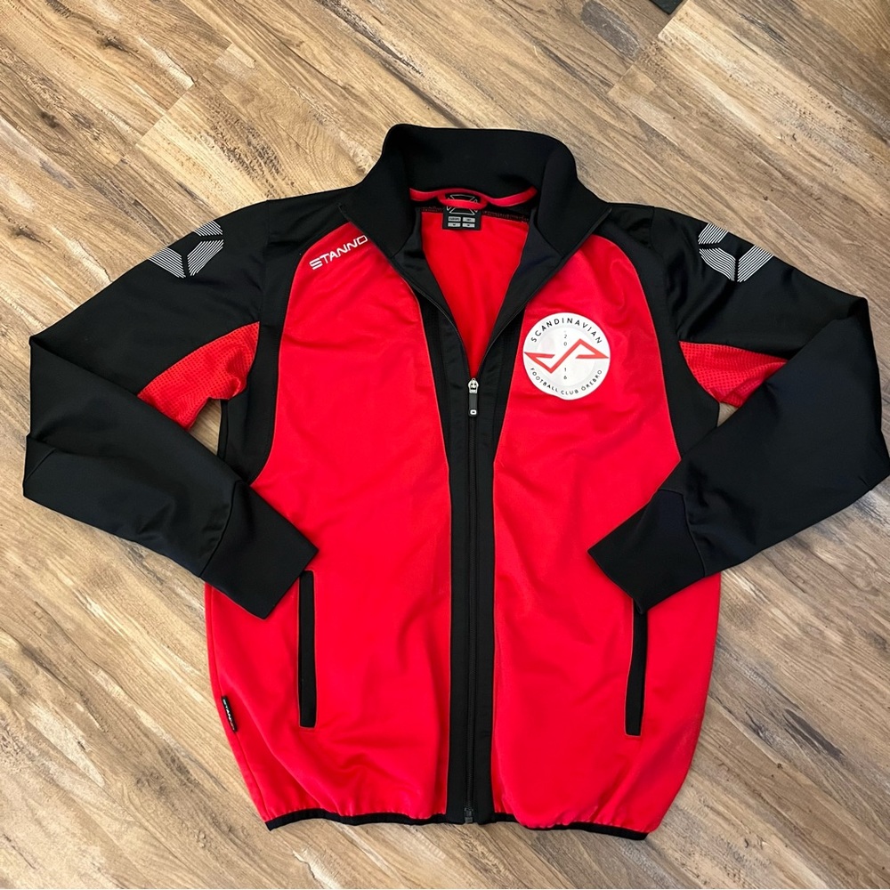 Mens Stanno orebro Scandinavian football club soccer track jacket sz M red